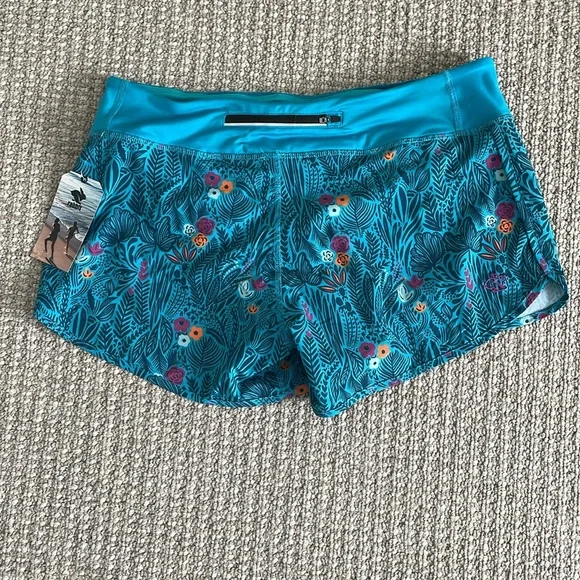 Rabbit Hopper 4” Shorts. Peacock Blue. Size large. New With Tags. - Picture 5 of 5